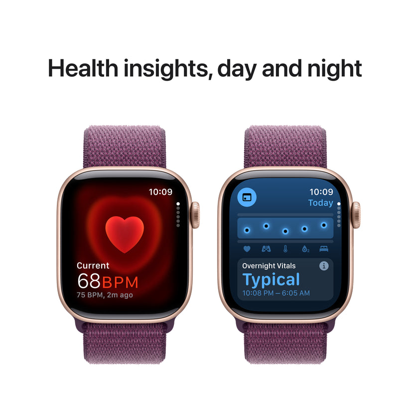 Apple Watch Series 10 GPS 42mm růžově zlaté hliníkové pouzdro se švestkovým sportovním provlékacím řemínkem - iSTYLE CZ