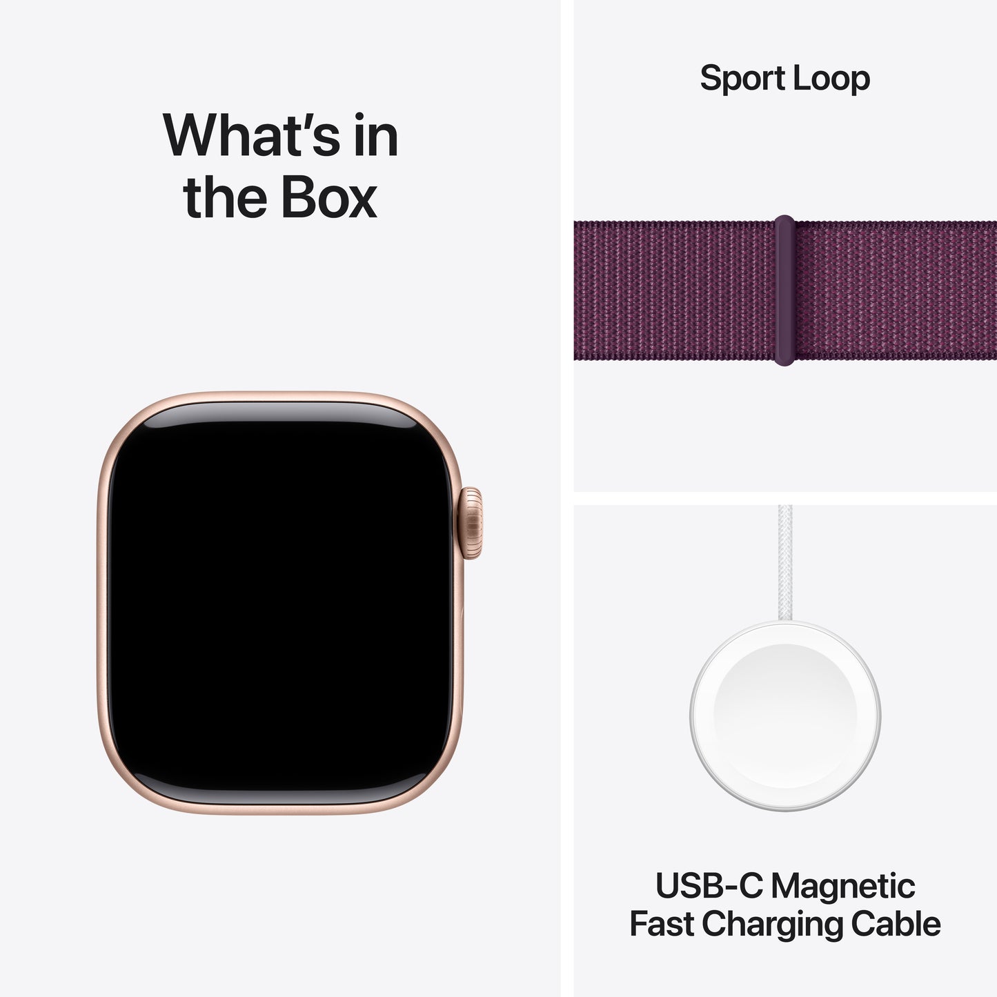 Apple Watch Series 10 GPS 42mm růžově zlaté hliníkové pouzdro se švestkovým sportovním provlékacím řemínkem - iSTYLE CZ