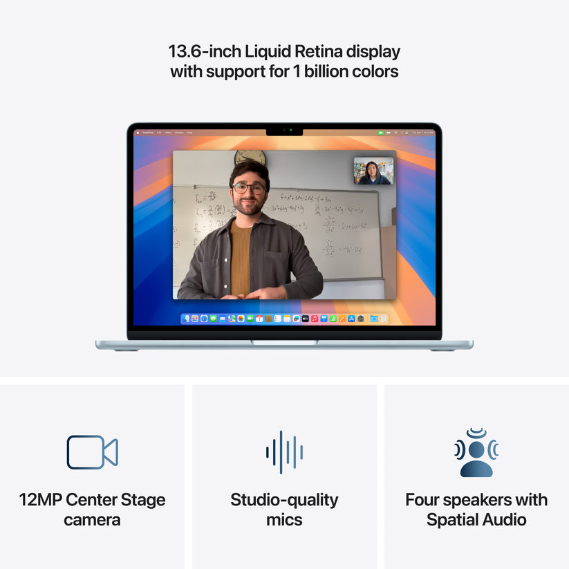 MacBook Air 13,6", Apple M4 10jádrové CPU, 8jádrové GPU, 16GB, 256GB SSD, CZ - blankytně modrý - iSTYLE CZ