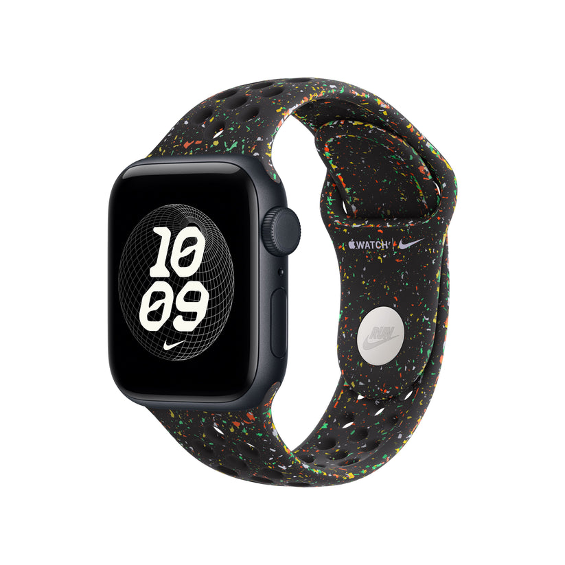 Řemínek pro Apple Watch 38/40/41 mm Apple Midnight Black sportovní Nike - S/M - iSTYLE CZ