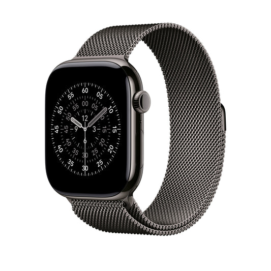 Řemínek pro Apple Watch 44/45/46/49 mm Apple břidlicově šedý milánský tah - M/L - iSTYLE CZ