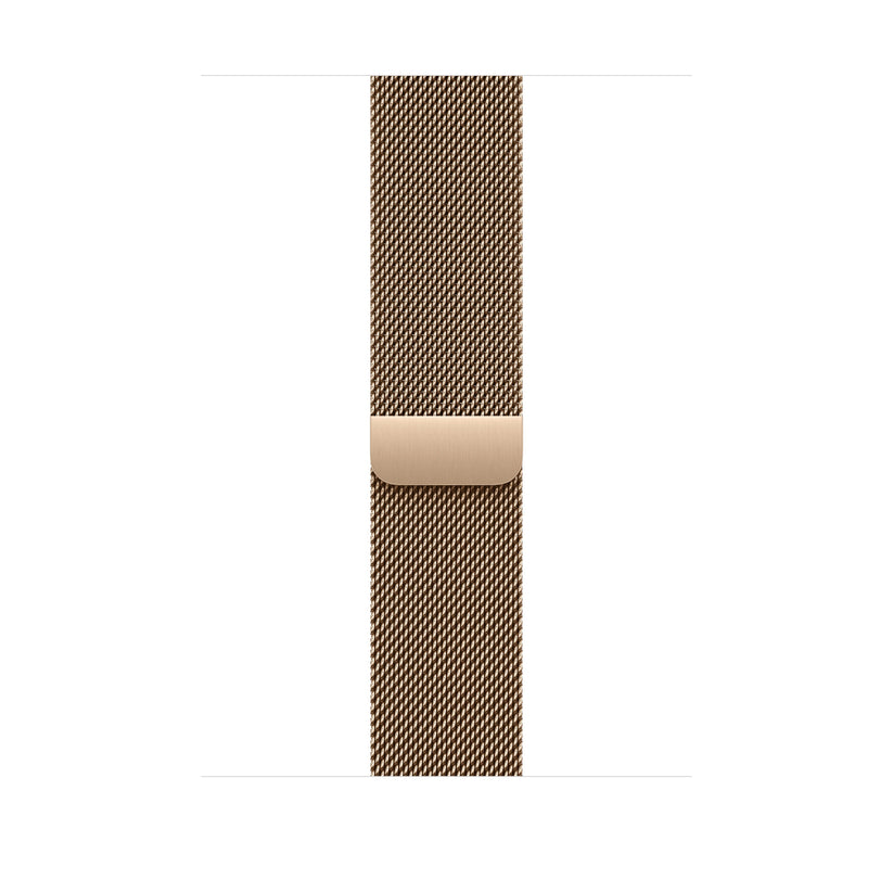 Řemínek pro Apple Watch 44/45/46/49 mm Apple zlatý milánský tah - S/M - iSTYLE CZ