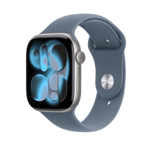 Řemínek pro Apple Watch 44/45/46/49 mm Apple ocelově modrý sportovní - S/M - iSTYLE CZ