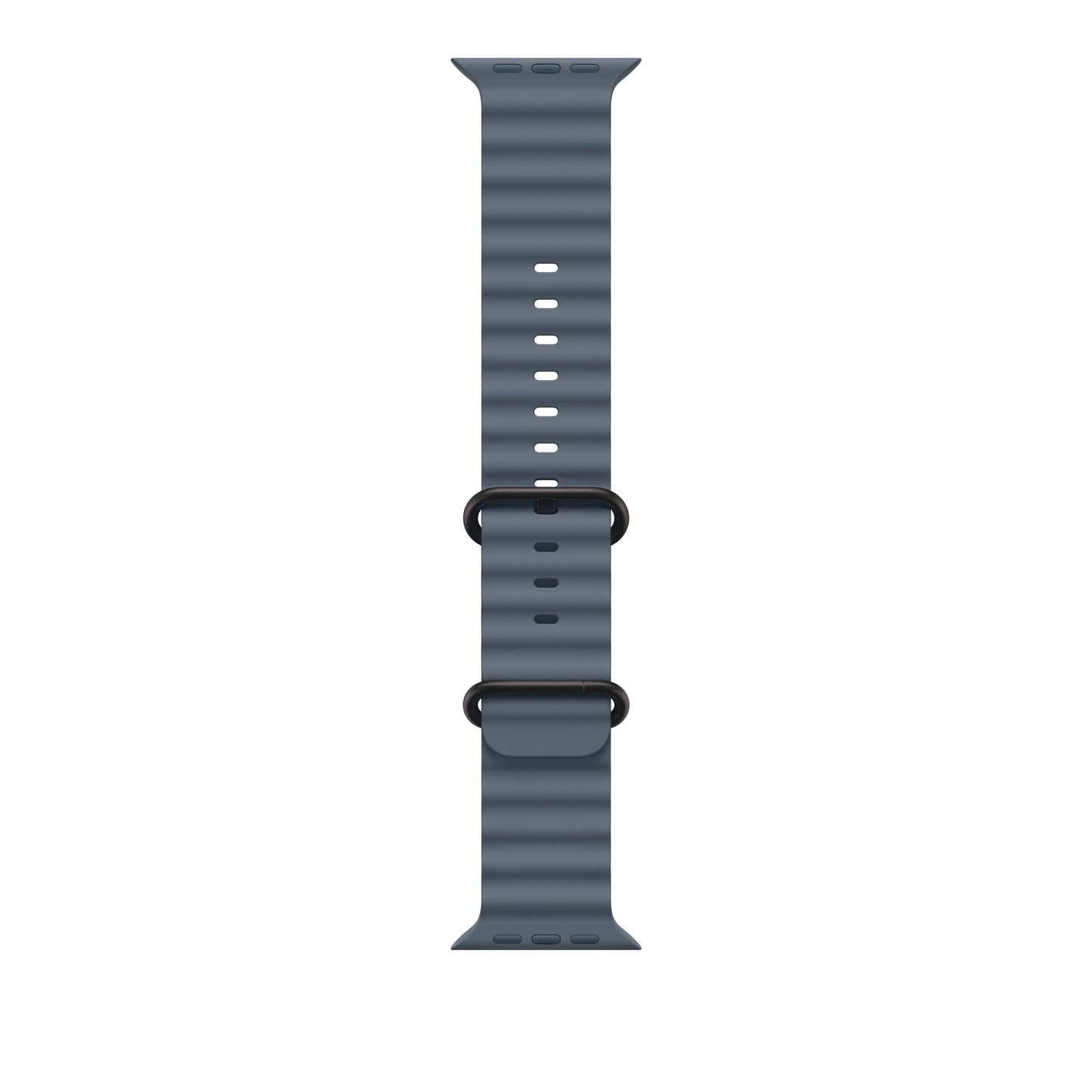 Řemínek pro Apple Watch 44/45/46/49 mm Apple ocelově modrý Oceánský - provedení z černého titanu - iSTYLE CZ