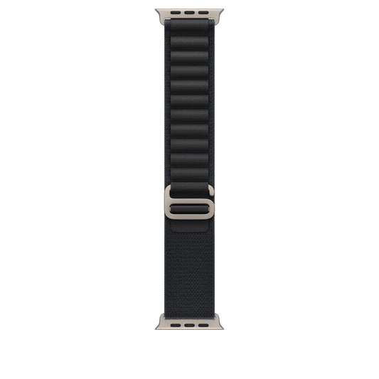 Řemínek pro Apple Watch 44/45/46/49 mm Apple černý Alpský tah - malý - provedení z přírodního titanu - iSTYLE CZ