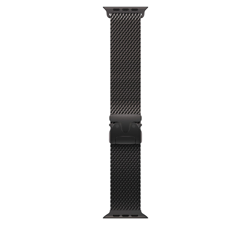 Řemínek pro Apple Watch 44/45/46/49 mm Apple milánský tah z černého titanu - malý - iSTYLE CZ