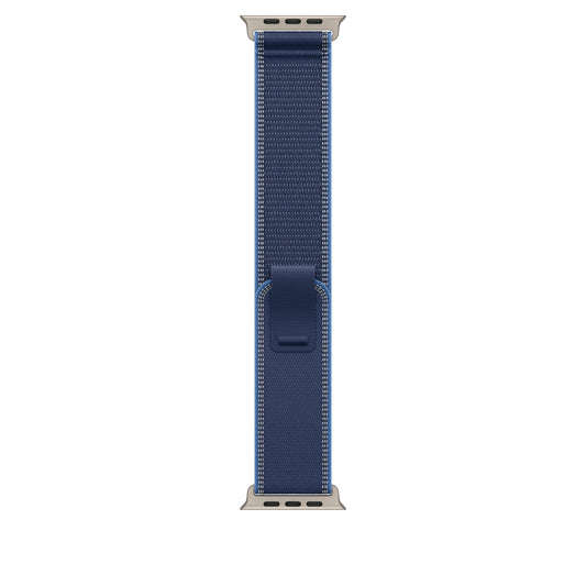 Řemínek pro Apple Watch 44/45/46/49 mm Apple modrý / jasně modrý Trailový tah - S/M - provedení z přírodního titanu - iSTYLE CZ