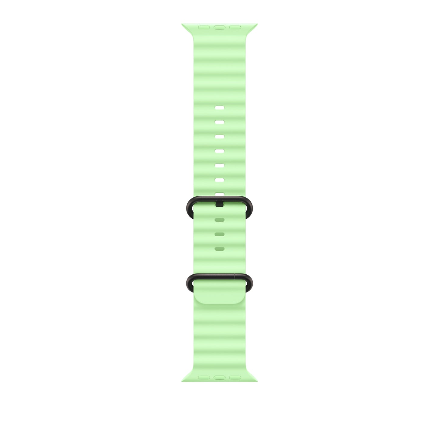 Řemínek pro Apple Watch 44/45/46/49 mm Apple neonově zelený Oceánský - provedení z černého titanu - iSTYLE CZ
