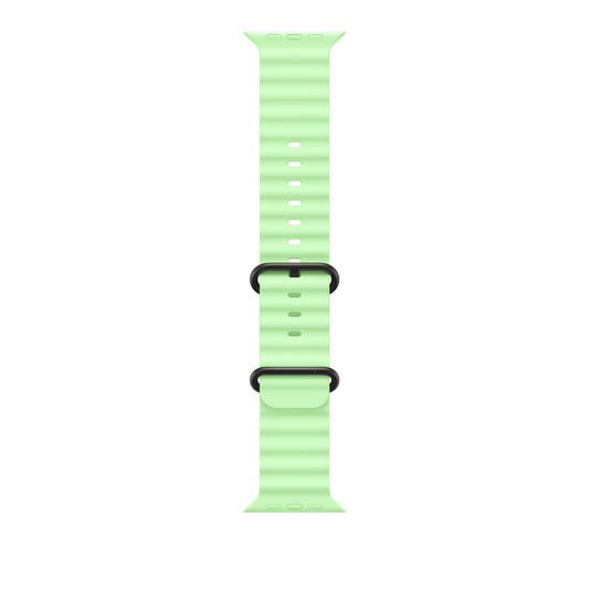 Řemínek pro Apple Watch 44/45/46/49 mm Apple neonově zelený Oceánský - provedení z černého titanu - iSTYLE CZ