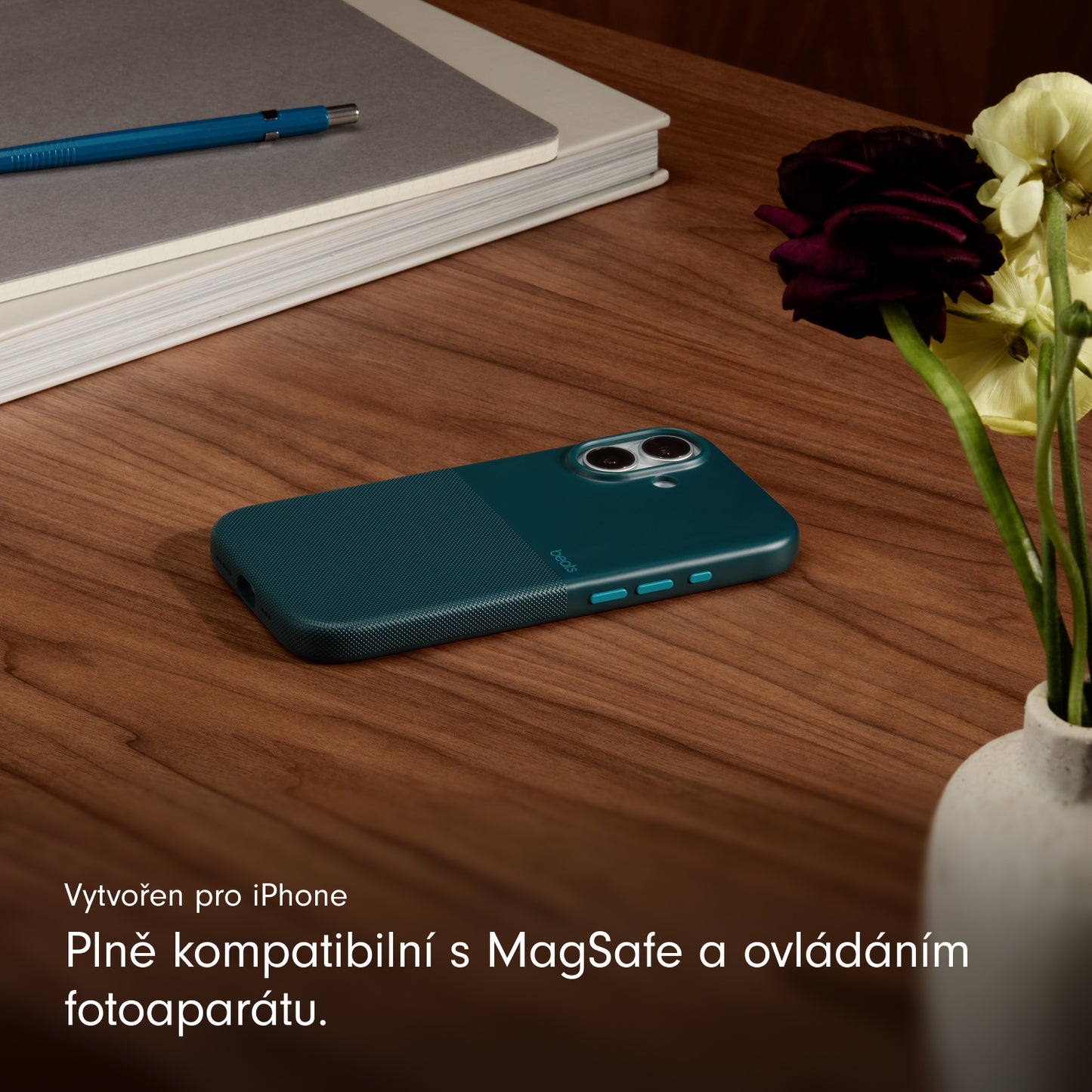Odolný kryt pro iPhone 17 Beats s MagSafe a ovladačem fotoaparátu - rocky modrý - iSTYLE CZ