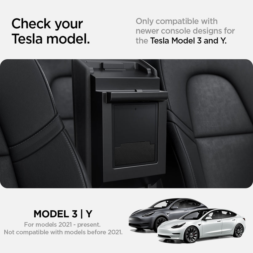 Skrytý úložný box Spigen Tesla Center Console Organizer Hidden Storage Box - černý - iSTYLE CZ