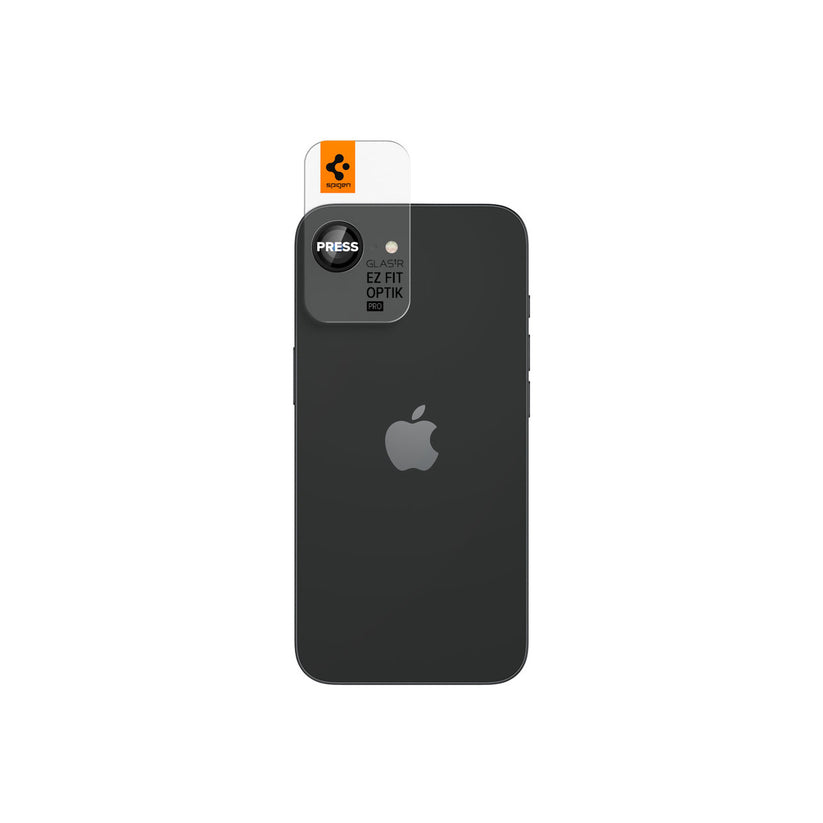 Ochranné sklo na čočku pro iPhone 16e Spigen Glass tR EZ Fit Optik Pro (2ks) - černé - iSTYLE CZ
