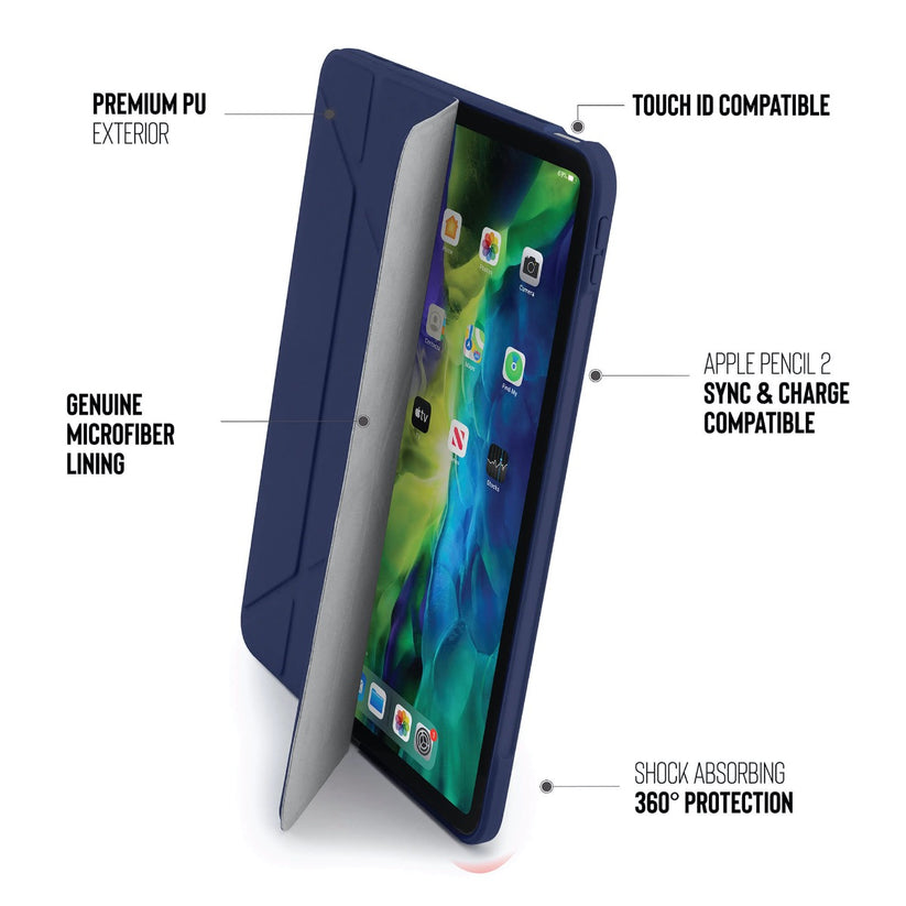 Pouzdro Pipetto Origami pro iPad Air 4 10.9" (2020) - námořnicky modré - iSTYLE CZ