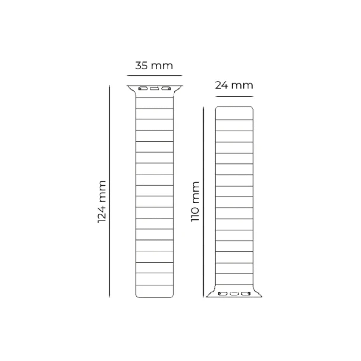 Řemínek pro Apple Watch 42/44/45/49 mm Mobile Magnetic Strap II - oranžový/černý - iSTYLE CZ