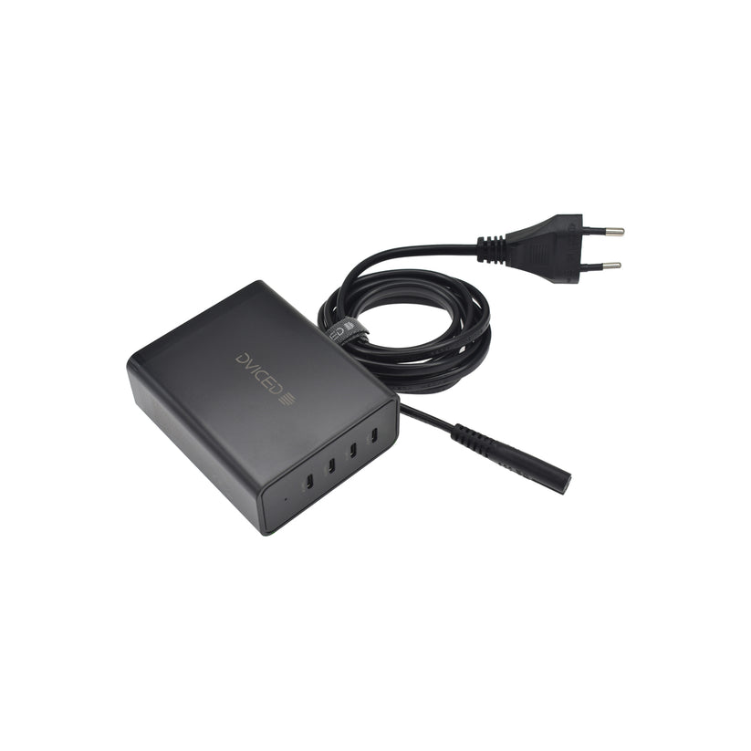 Stolní nabíječka 140W GaN Dviced 4× USB-C – černá - iSTYLE CZ