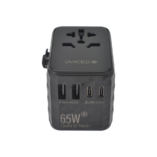 Cestovní adaptér 65W Dviced Universal – černý - iSTYLE CZ