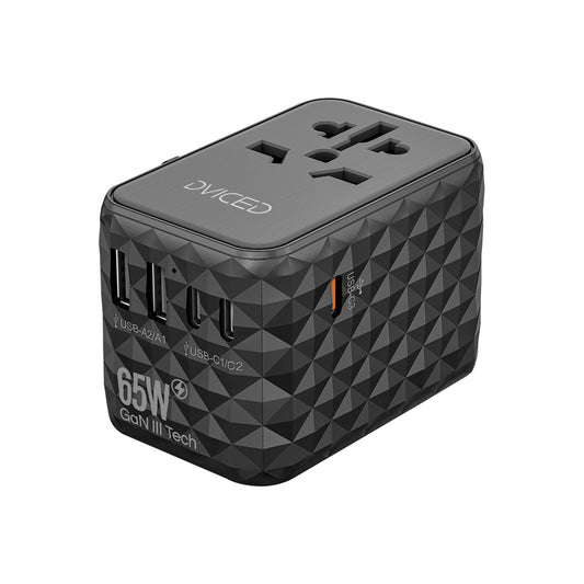 Cestovní adaptér 65W Dviced Universal – černý - iSTYLE CZ
