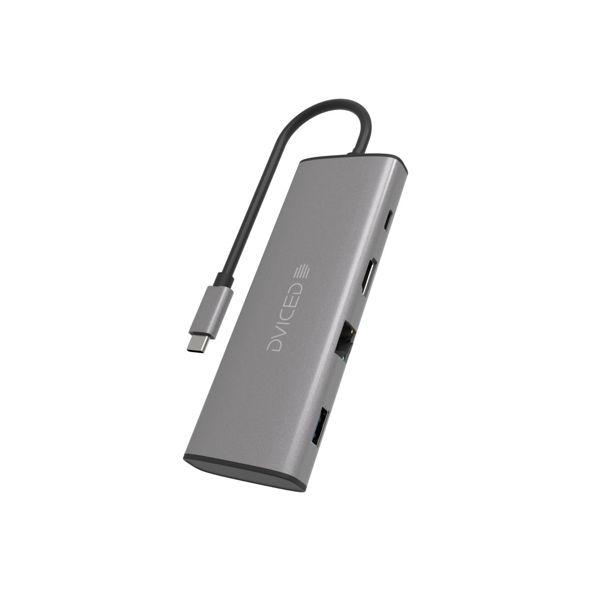 9v1 USB-C HUB Dviced - šedý - iSTYLE CZ