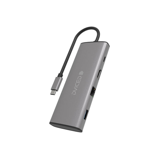 9v1 USB-C HUB Dviced - šedý - iSTYLE CZ