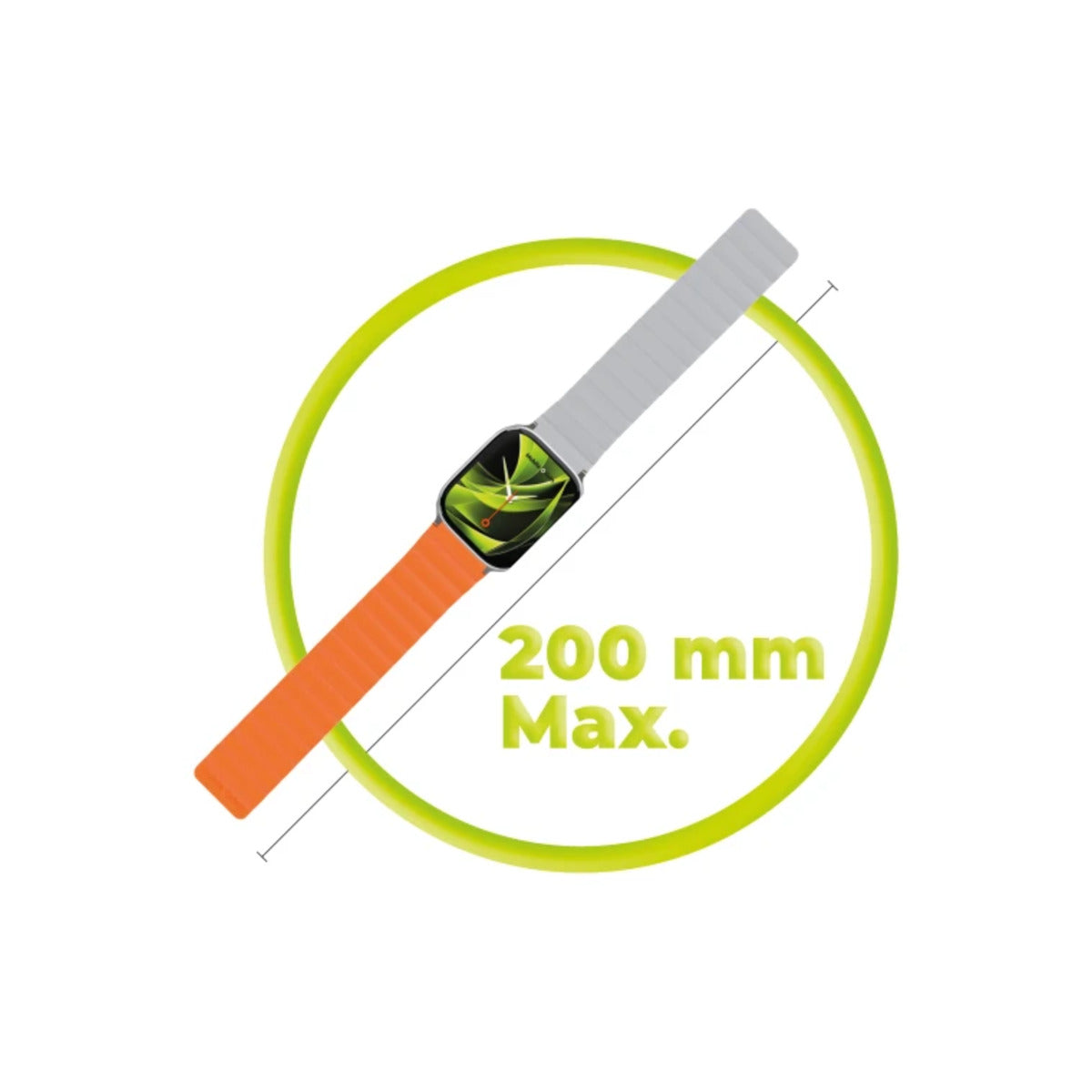 Řemínek pro Apple Watch 42/44/45/49 mm Mobile Magnetic Strap II - oranžový/šedý - iSTYLE CZ