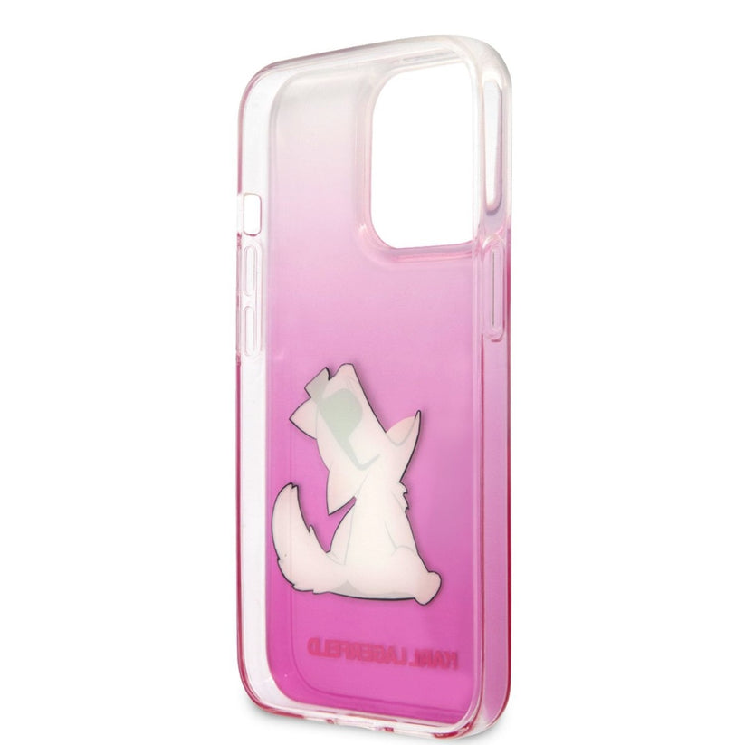 Kryt na iPhone 13 Pro Max Karl Lagerfeld Choupette Eat - růžový - iSTYLE CZ