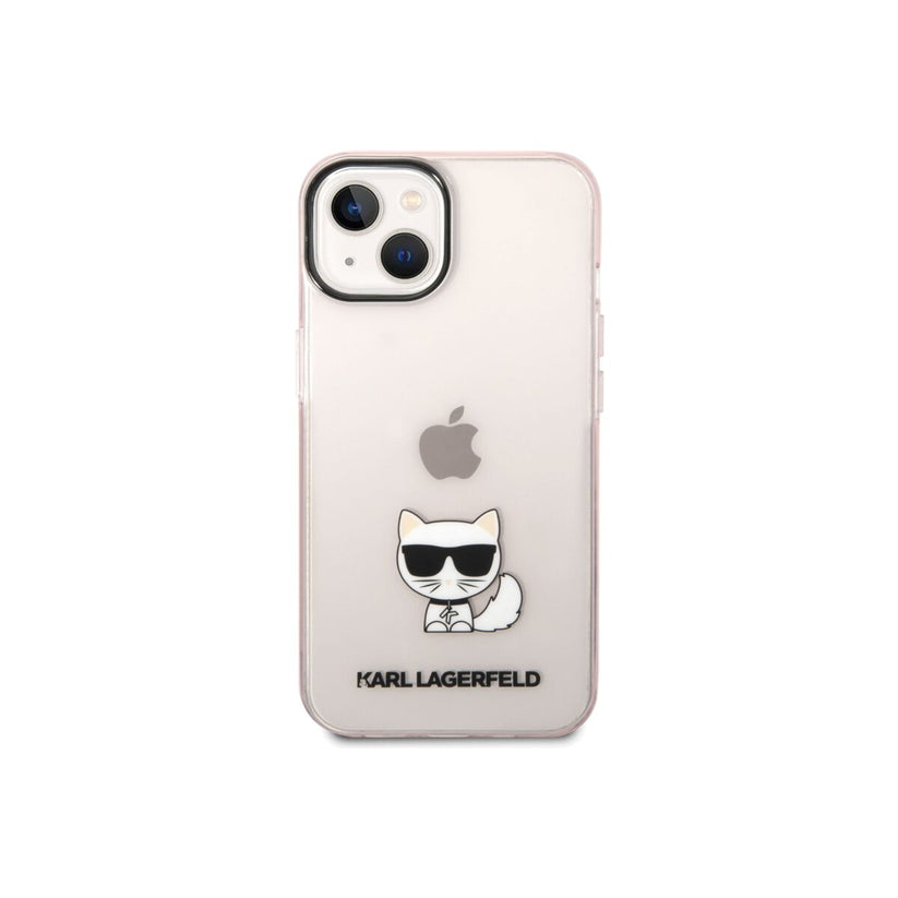 Kryt pro iPhone 14 Plus Karl Lagerfeld Choupette Logo - růžový - iSTYLE CZ