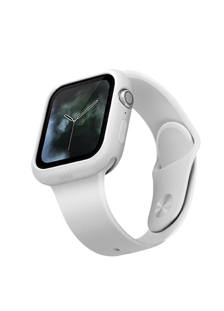Silikonový kryt na Apple Watch UNIQ Lino 44mm - bílý - iSTYLE CZ