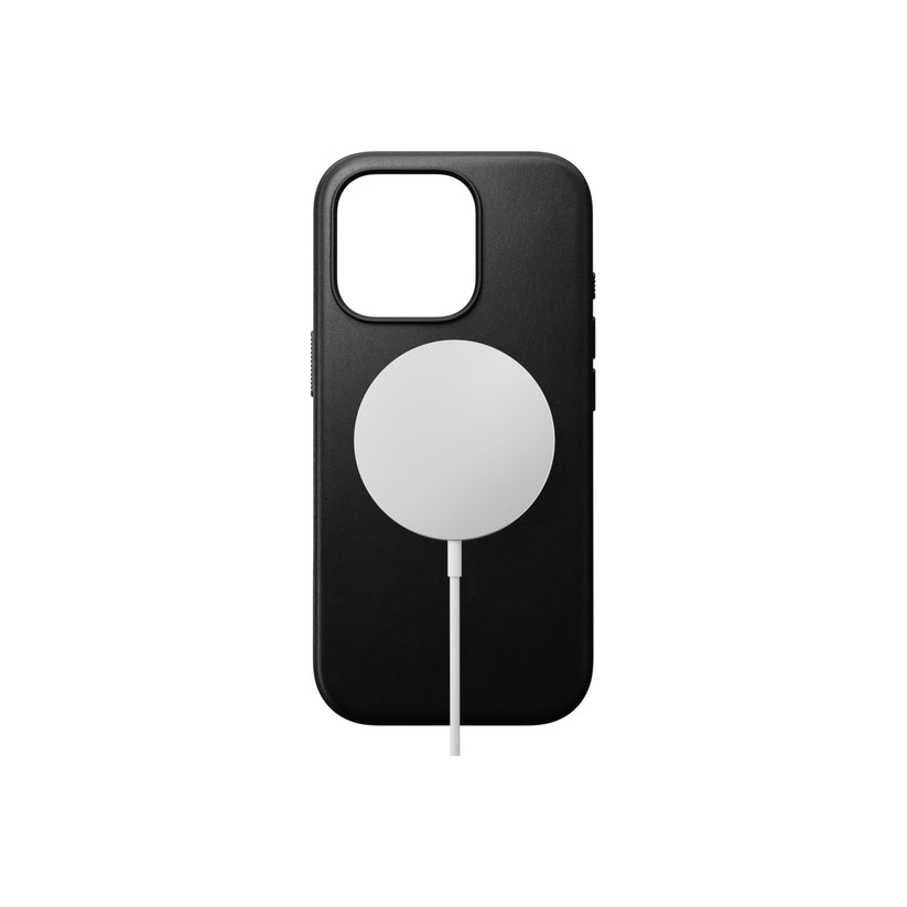 Kožený kryt pro iPhone 16 Pro Nomad Modern - černý - iSTYLE CZ