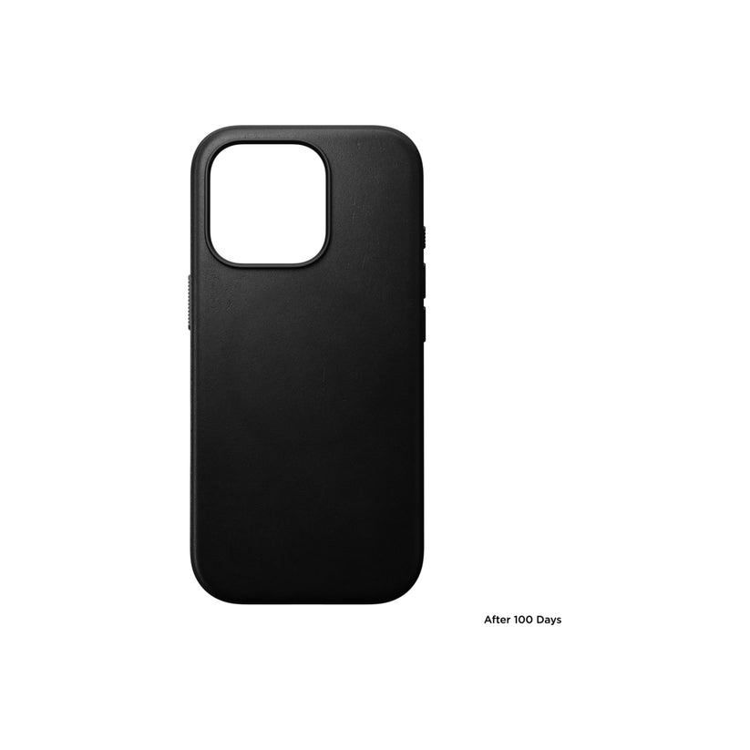 Kožený kryt pro iPhone 16 Pro Nomad Modern - černý - iSTYLE CZ