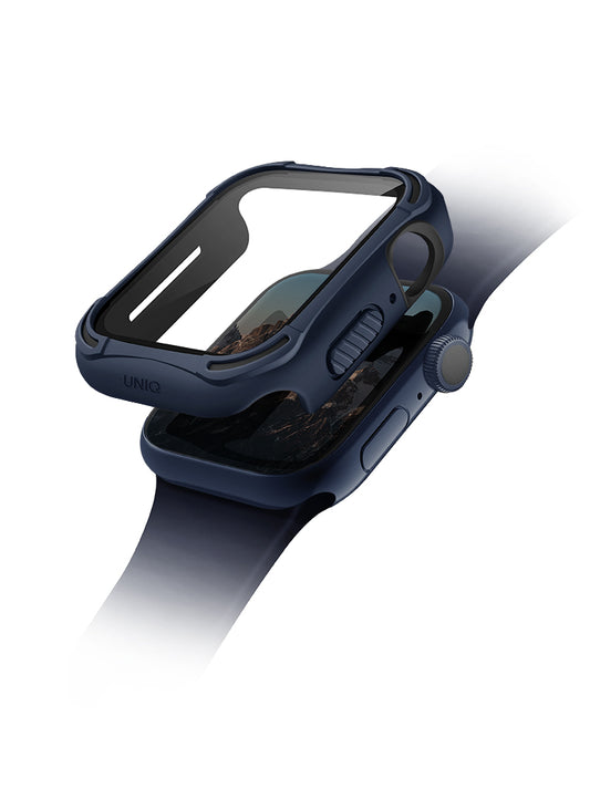 Odolný kryt na Apple Watch UNIQ Torres s tvrzeným sklem 40mm - modrý - iSTYLE CZ